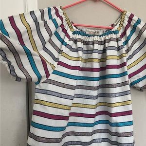 Ace & Jig gelato top bon bon stripe size L EUC